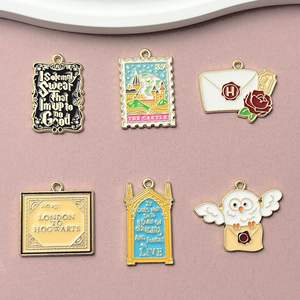 Pendentifs et Breloques Tendance en Alliage, Motif Goutte d'Huile, pour Bijoux DIY, Sac à Main et Porte-clés, Style Dessin Animé, pour l'Exportation - Product Image 4