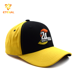 100% cotton 2 tông màu đen và màu vàng Mũ bóng chày thể thao CHA tự nhiên 5 Bảng cấu trúc hai tông màu Mũ bóng chày thể thao - Product Image 2