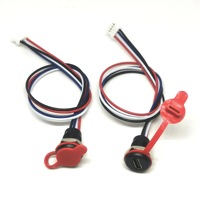 Connecteur femelle de type C Jinbeili pour montage sur panneau, avec écrou M11, câble d'alimentation, modèle USB-20C-F-02HL02-4
