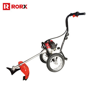 Thái Lan cỏ bàn chải cắt <span class=keywords><strong>51.7cc</strong></span> Xăng cỏ Tông đơ tay đẩy cỏ cắt hai bánh xe bàn chải cắt 52cc máy - Product Image 2