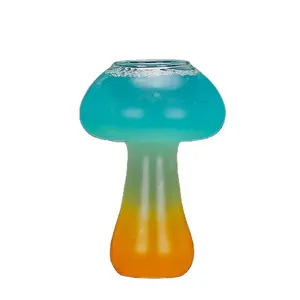 创意独特的酒吧产品透明蘑菇形状马提尼啤酒酒杯Tiki鸡尾酒杯