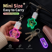 Porte-clés personnalisé en acrylique avec lumières LED multicolores, breloque de sac portable pour les conventions d'anime, les cadeaux promotionnels et les cadeaux de fête