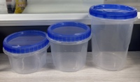 Contenants de stockage pour congélateur de 16 oz, 24 oz, 32 oz, contenants de stockage alimentaire en plastique hermétiques avec couvercles à visser, contenants pour soupe, préparation de repas