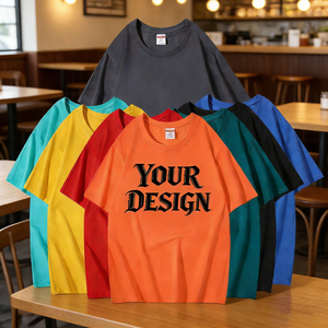 T-shirt en coton 100% de style streetwear surdimensionné, 260 g/m², impression personnalisée, logo, coupe confortable, t-shirts pour hommes - Product Image 5