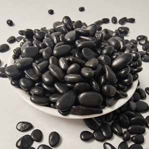 Groothandel Zwarte Gepolijste Kiezelsteentjes Tuinlandschapsarchitectuur Normaal Gepolijste Zwarte Kiezelsteen Zwarte Kiezelsteen - Product Image 4