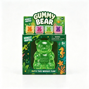 Eco-Friendly customize Packing Box for <b>Square</b> Toy Pinch Ice Cube DropSugar Squishy Fidget TPR Maltose - Product Image 6