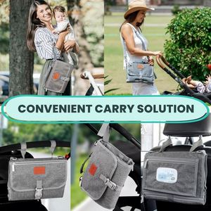 Échantillon gratuit, prix compétitif, sortie d'usine : Tapis à langer portable, sac à langer, organiseur de poussette pour bébé - Product Image 4