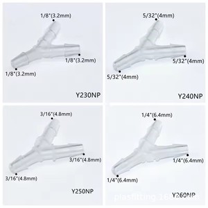JU PlasFitting <b>Plastic</b> Y Type Tee Hose Fittings 1.6-12.7mm For <b>Rubber</b> Flexible Tubing Industrial Use - Product Image 4
