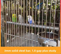 Cage à oiseaux multi-niveaux en acier inoxydable extra large sur pied avec étagères de reproduction