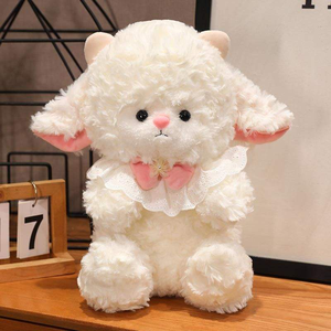 Peluche Mouton Mignon Assis Doux et Moelleux, Service de Personnalisation de Logo, Mouton Bébé Kawaii - Product Image 1