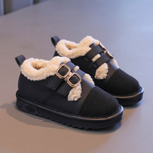 Chaussures en fourrure pour filles, à la mode et mignonnes, nouveaux styles d'automne et d'hiver, chaussures rétro chaudes, chaussures plates décontractées - Product Image 5