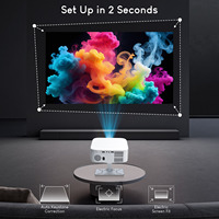 Proyector Salange P92 MAX, Netflix Original, Enfoque Eléctrico Inteligente, Proyector Android, Mini Proyector Portátil para Exteriores