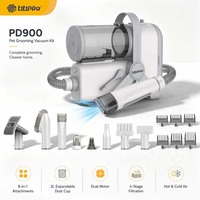 LILIPRO PD900 3 en 1 Aspirateur pour chien haute puissance, kit de toilettage, tondeuse à poils rechargeable pour animaux de compagnie, coupe-ongles pour chat
