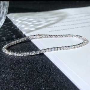 Custom 9K 10K 14K 18K Gold Lab Grown Diamond Tennis <b>Bracelet</b> Flower Halo Pave Link Jewelry for Women - Product Image 2