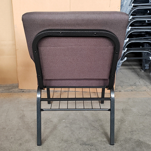 Chaises d'église empilables en métal inoxydable rembourrées avec porte-livres, confortables et imbriquées, au meilleur prix - Product Image 4