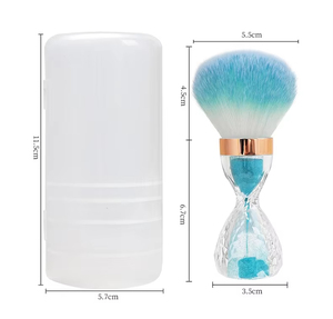 Brocha de Uñas Qianya Tiktok Ins <span class=keywords><strong>Sandclock</strong></span>, Nuevo Diseño, para Polvo de Uñas, Limpieza de Polvo, Brocha de Maquillaje para Ojos y Rostro con Diamantes de Imitación - Product Image 6