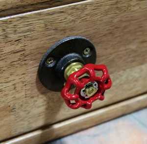 CHINA HOOKS Kosin China Home Industry <strong>Style</strong> Furniture Wood Cabinet <strong>Drawer</strong> Round Black Valve Design Pull <strong>Knob</strong> - Product Image 1