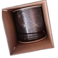 GJYXCH-2 en bois extérieur triple en acier fibre optique équipement 1.0mm noir messager G657A1 G657A2 FTTH Fibra goutte 2km 2 Hilos