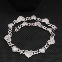 Collier ras du cou en diamant de laboratoire 9 mm taille brillant, maillons cubains, plaqué rhodium, luxe 14k/10k, unisexe, anniversaire