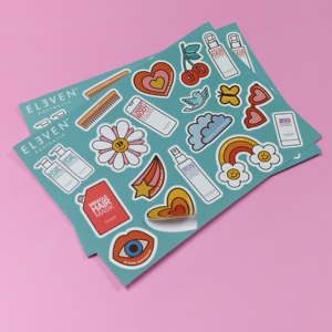 Hoja de pegatinas adhesivas de vinilo impermeable de alta calidad con impresión personalizada, troqueladas, holográficas y personalizadas. - Product Image 1