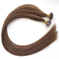 Ekstensi Rambut Remy Ujung Datar Berkualitas Tinggi Double Drawn # 6  Rambut Asli Cina untuk Penggunaan Salon