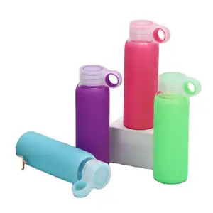 2024 New Eco-friendly 500ml Feeding Cover Protect Silicone Sleeve Glass Container Water Bottle