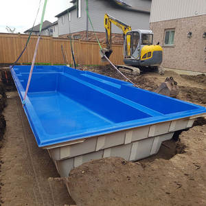 Piscine modulaire rectangulaire en fibre de verre pour jardin, piscine géante encastrée, piscine extérieure, fournitures pour piscine - Product Image 4