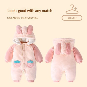 Abbigliamento per Neonati, Tutina Invernale in Velluto a Coste, Tuta Imbottita Autunnale, Calda Fodera in Pile per Bambine, Abbigliamento Invernale Ispessito - Product Image 5