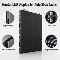 Pantalla LED P2.9 de Alquiler para Exteriores, Ligera, con Bloqueo Rápido, IP65 Impermeable, Alto Brillo, para Presentaciones de Autos