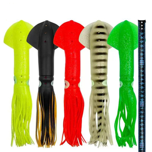 طُعم صيد الحبار الملون بطول 30 سم، يتوهج في الظلام، مجموعة طُعم الحبار والأخطبوط بألوان متنوعة، طُعم صيد ناعم - Product Image 1
