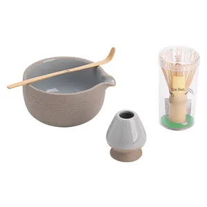 Ensemble de Cérémonie du Thé Matcha Style Ancien Naturel pour Usage Domestique – <span class=keywords><strong>Bol</strong></span> et Fouet en Céramique Kung Fu avec Support – Inspiré de la Dynastie Song - Product Image 4