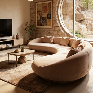 Divano Minimalista Arc in Tessuto <span class=keywords><strong>di</strong></span> Lusso Italiano, Poltrona Imbottita a Basso Profilo, Seduta Elegante per <span class=keywords><strong>Studio</strong></span> e Area <span class=keywords><strong>di</strong></span> Ricevimento - Product Image 6