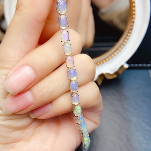 All'ingrosso regalo di alta gioielleria per le donne argento Sterling bracciale in opale naturale - Product Image 2