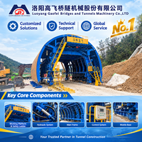 Chariot de revêtement secondaire de tunnel en acier Q235B GaoFei au design moderne, équipement de coulage de béton avec système hydraulique pour voies ferrées