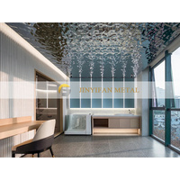 CL22 Feuille d'ondulation de l'eau en acier inoxydable Matériau décoratif durable 304 316 Parfait pour les intérieurs de luxe Plafond carré d'hôtel