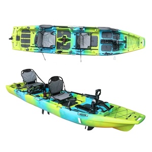 <span class=keywords><strong>Kayak</strong></span> de <span class=keywords><strong>Pesca</strong></span> Modular de 14 Pies con Tres Secciones y Propulsión a Pedal en Venta Fácil de Desmontar y Ensamblar - Product Image 4