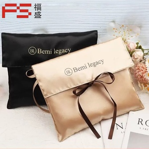 High Quality Soft Silk <strong>Satin</strong> Envelope Luxury Handbag Cosmetic Packaging Dust <strong>Pouch</strong> for Wig Hair Storage Gift Bag - Product Image 3