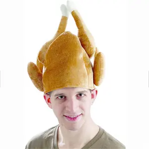 Topi Turki Ayam Panggang Lucu Karnaval Topi Turki Dekorasi Thanksgiving Topi Pesta