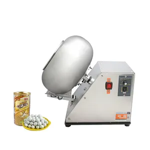 Stainless Steel 2-5kg/h Peanut Coating Machine Film Sugar Coating Polishing Chocolate Rounding Machine