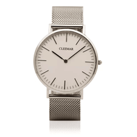 Montres de couple en acier inoxydable avec verre saphir, étanches 3 ATM, mouvement à quartz japonais VJ21