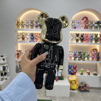 Mainan Bearbrick 28cm 400% Punk Bear brick 400% Figur Bearbricks Model Ornamen