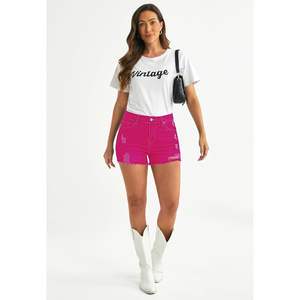 2025 pantalones cortos de mezclilla desgastados de cintura alta para mujer Pantalones Cargo Vintage con botones ajustados de cintura media Tallas X-Small XX-Large Blue - Product Image 6