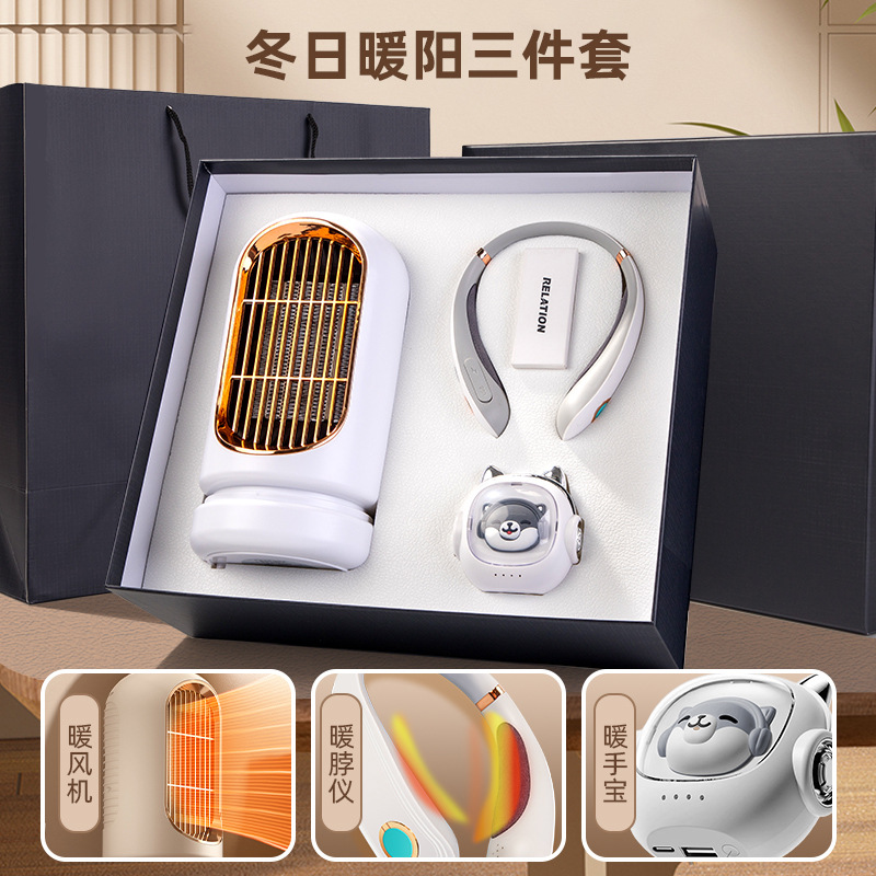 Ventilador cálido para el cuello, instrumento para mascotas, tesoro cálido para las manos, juego de 3 piezas
