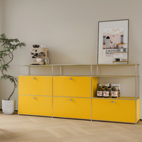 Casiers modulaires en acier inoxydable colorés pouvant être utilisés dans le studio et le salon, dans n'importe quelle combinaison en fonction de l'espace