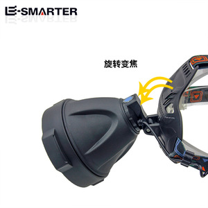 Linterna Frontal Le-Smarter LED Recargable de 5W con Luz Blanca para Camping, Caza y Pesca Nocturna - Product Image 3
