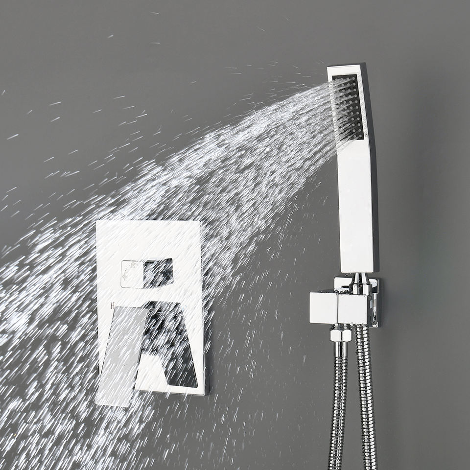 Modern ORB Matte Black Rainfall Shower Set for Hotel - Image 4