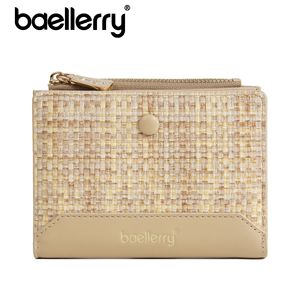 กระเป๋าใส่เหรียญขนาดเล็กสำหรับผู้หญิง Baellerry ลายทอสีสันตัดกัน ดีไซน์ซิป ใช้ได้ทุกวัน - Product Image 5