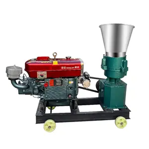 Diesel Engine150-200 Kg/H Gevogelte Kip Feeds Gras Pellet Making Machine Pelletizer Vee Feed Pellet Mill Voor Animal