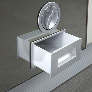 Accessoires d'armoires de <span class=keywords><strong>cuisine</strong></span> deux couches <span class=keywords><strong>face</strong></span> de bac à riz avec verre trempé-fermeture en douceur - Product Image 4