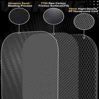 Surface en fibre de carbone brute 3K (CFS) thermoformée monobloc, homologuée pour le pickleball aux États-Unis, haute adhérence et rotation